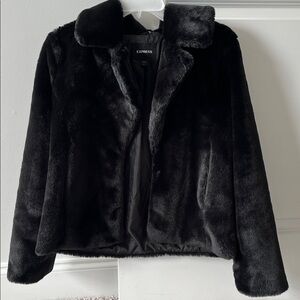 EXPRESS Black faux fur jacket